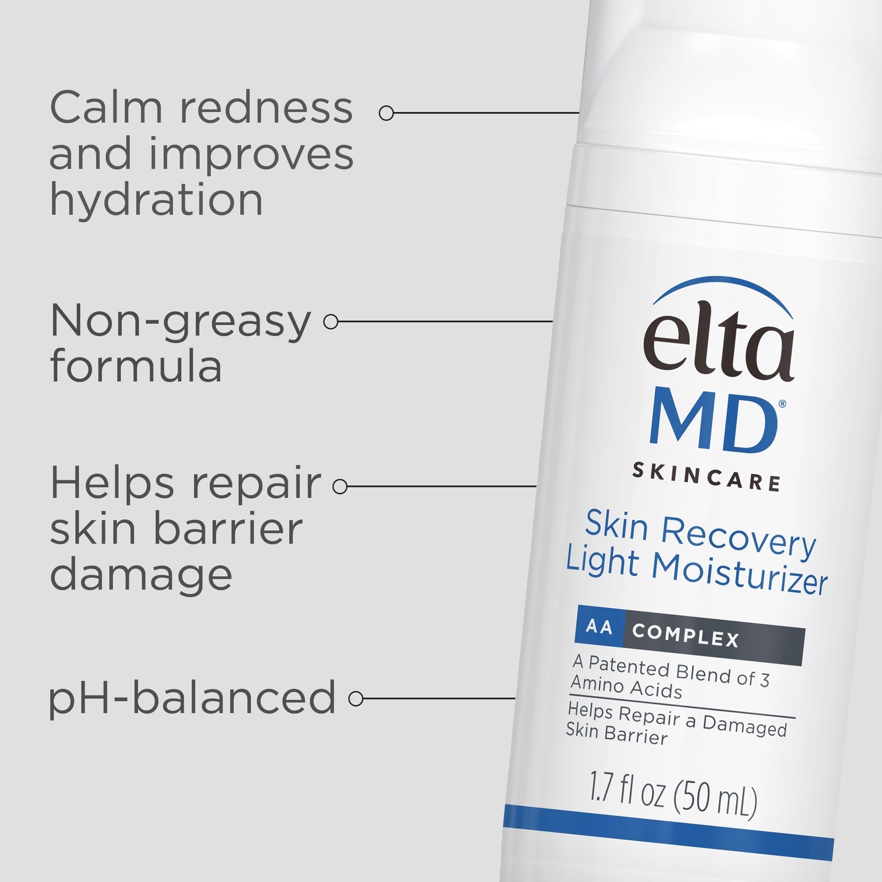 EltaMD Skin Recovery Light Moisturizer – AA Complex Barrier Repair Moisturizer – Le Petit Spa