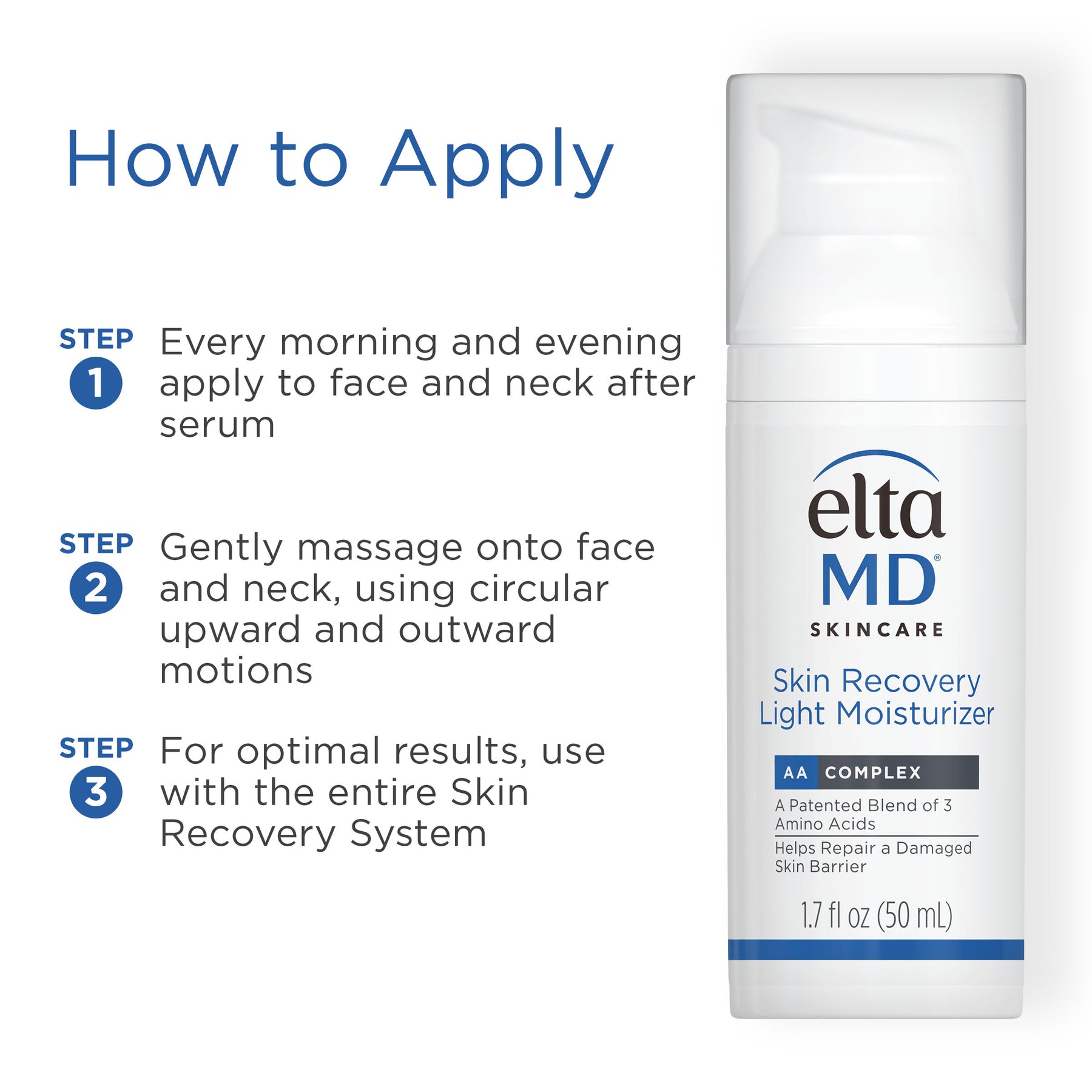 EltaMD Skin Recovery Light Moisturizer | AA Complex Barrier Repair Moisturizer