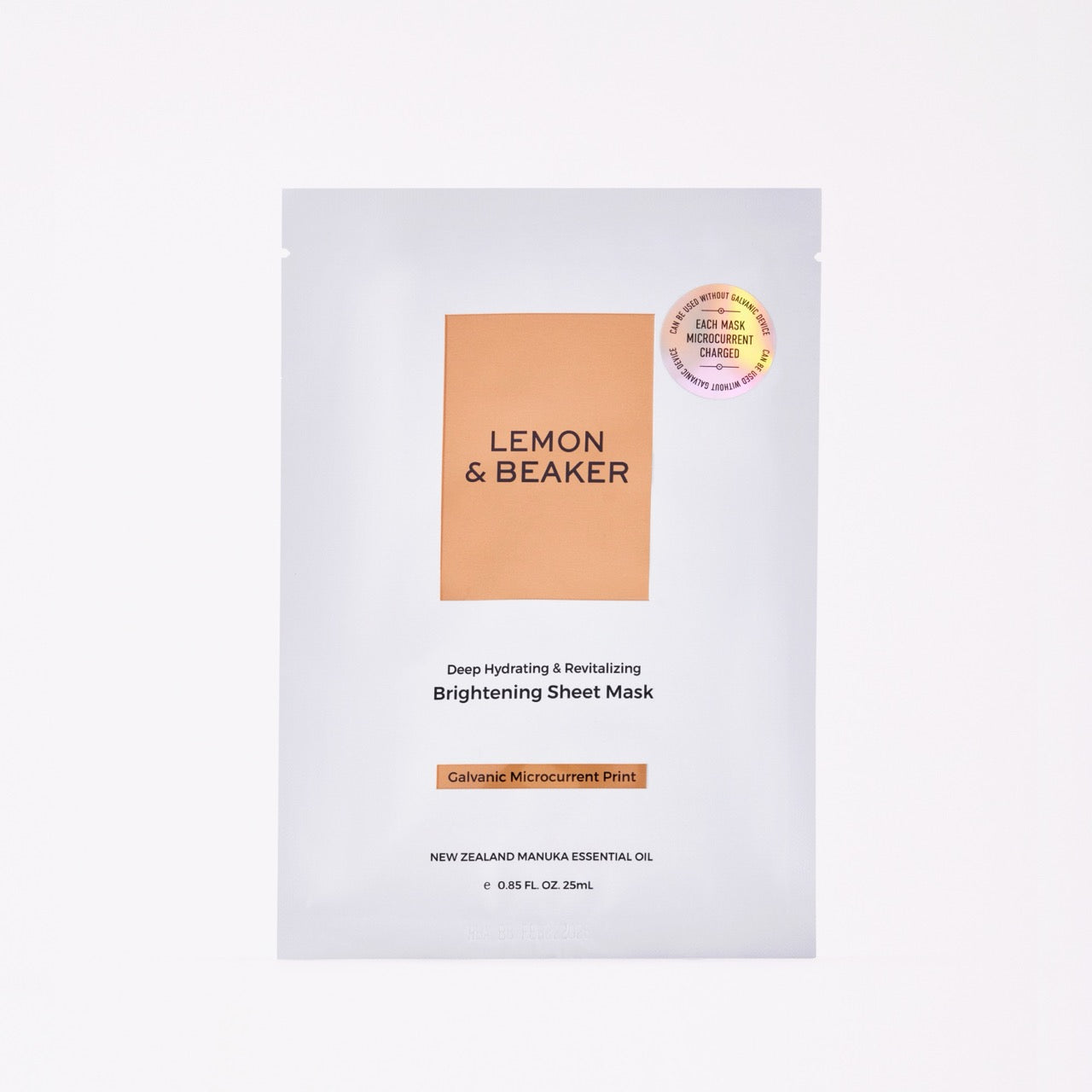 Lemon & Beaker Brightening Face Mask – Clean Brightening Sheet Mask (Single) – Le Petit Spa