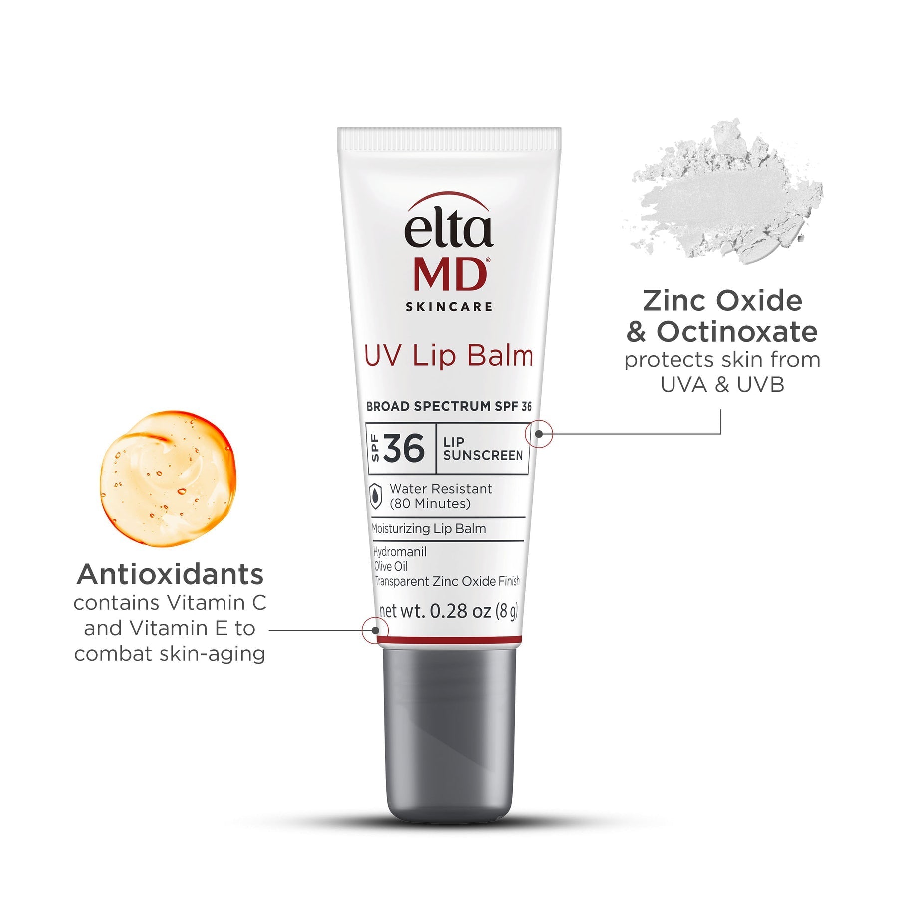 EltaMD UV Lip Balm Broad-Spectrum SPF 36 – Hydrating Sunscreen Lip Protection – Le Petit Spa