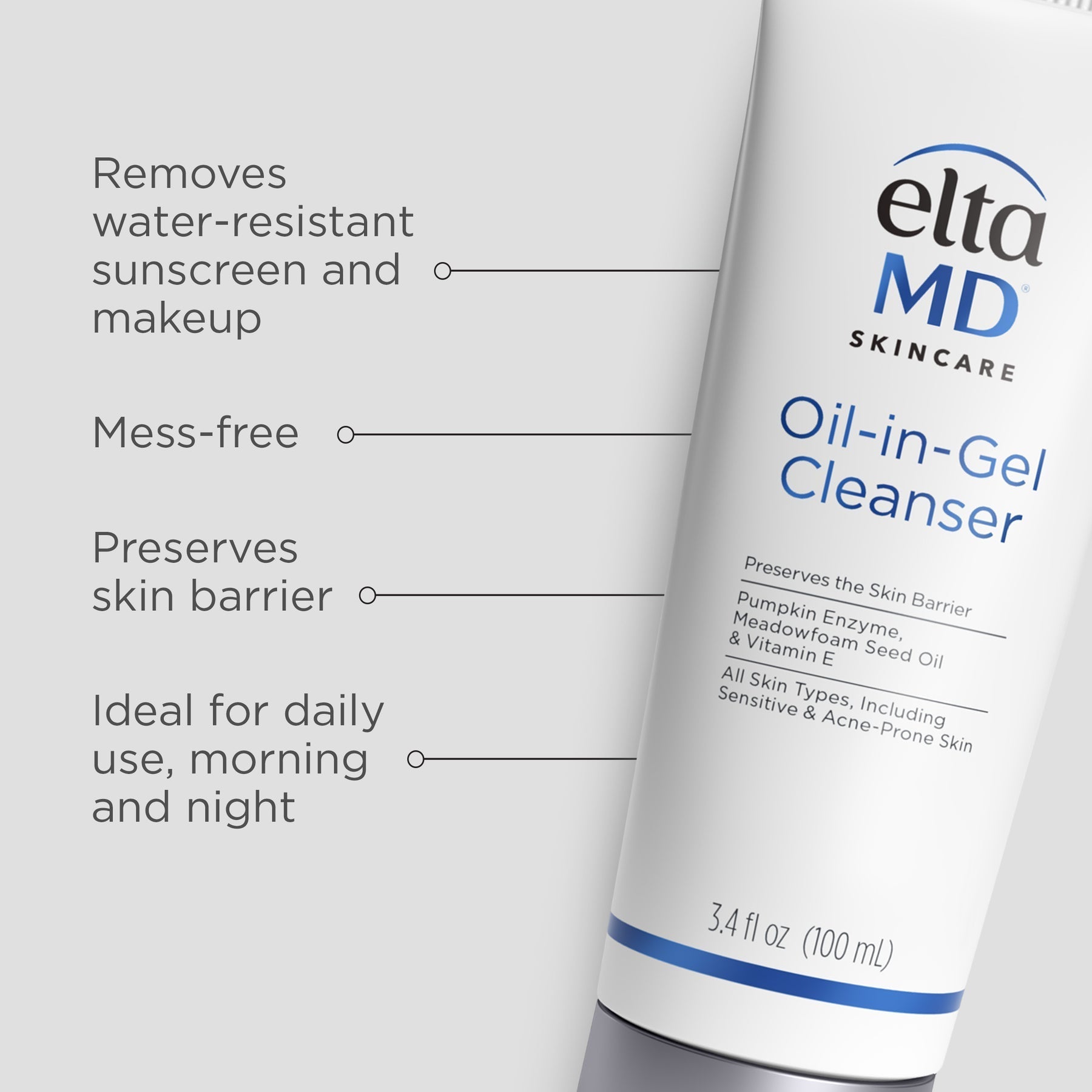 EltaMD Oil-In-Gel Cleanser – Transforming Makeup Remover & Daily Cleanser – Le Petit Spa