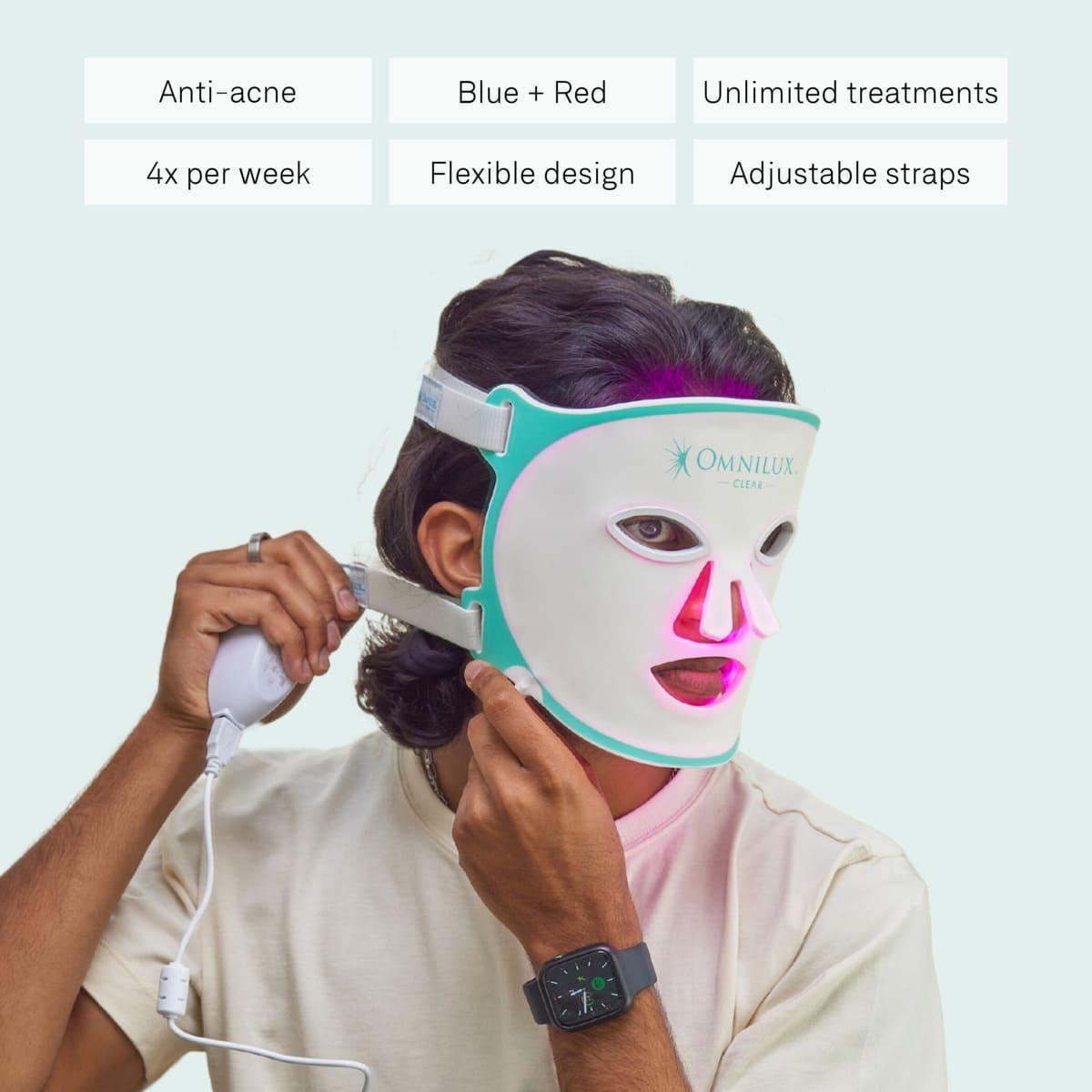 Omnilux Clear – FDA-Cleared Red & Blue Light Therapy Mask for Acne – Le Petit Spa