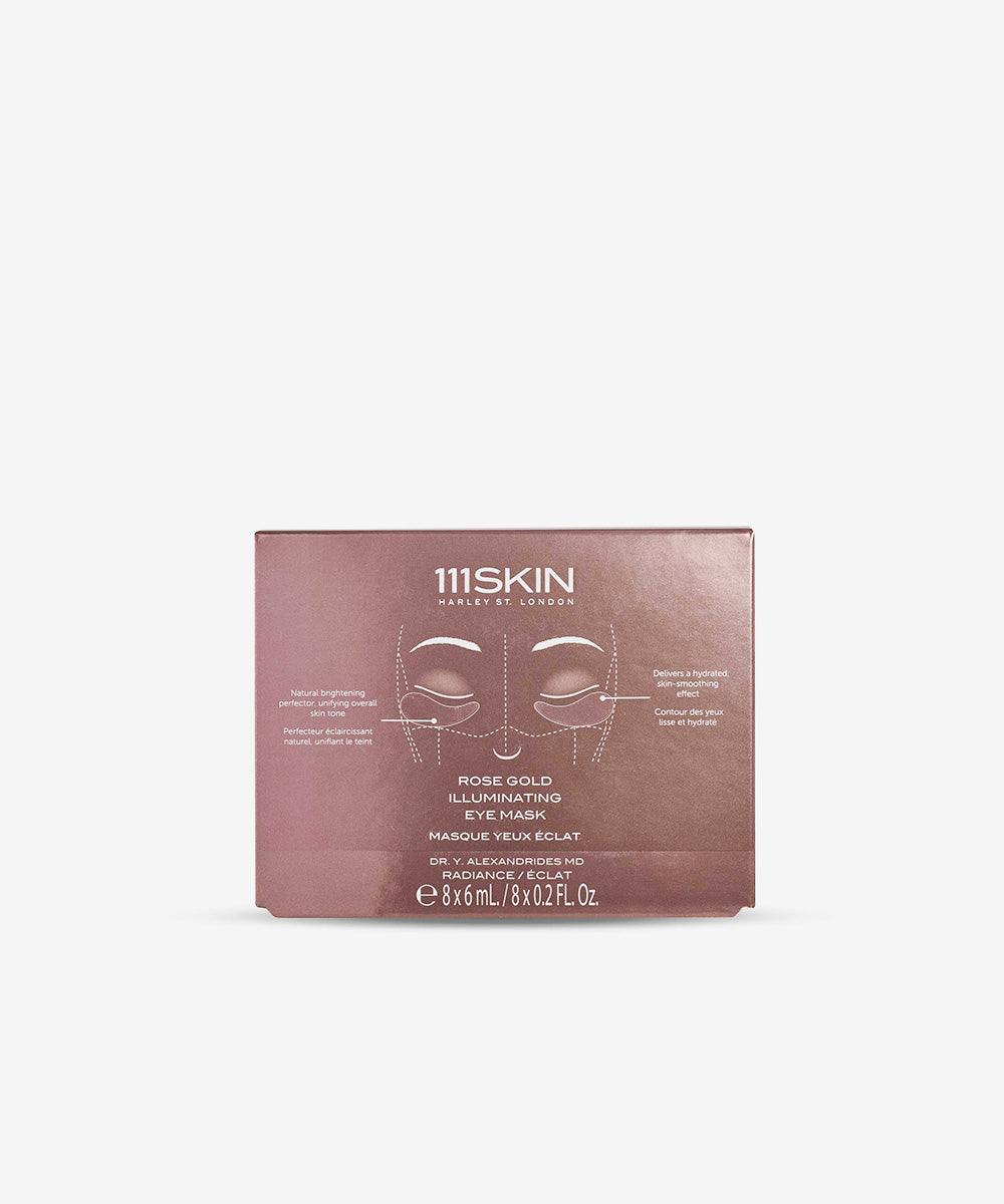 111SKIN Rose Gold Illuminating Eye Mask – 24K Gold Brightening Eye Patches (Box of 8) – Le Petit Spa