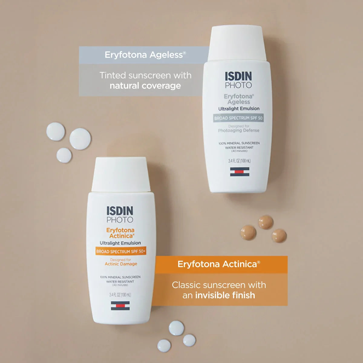 ISDIN Eryfotona Actinica Mineral SPF 50+ Sunscreen – Daily Photoprotection (3.4 fl oz) – Le Petit Spa