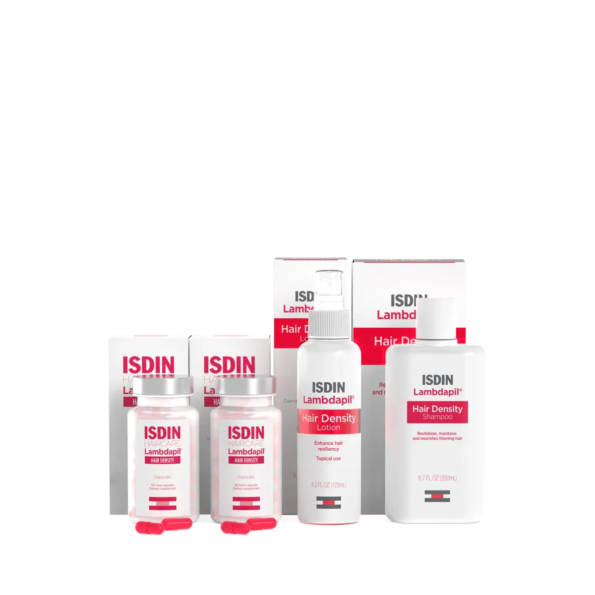 ISDIN Lambdapil Kit – Complete Hair Density Protocol (Lotion + Capsules + Shampoo) – Le Petit Spa