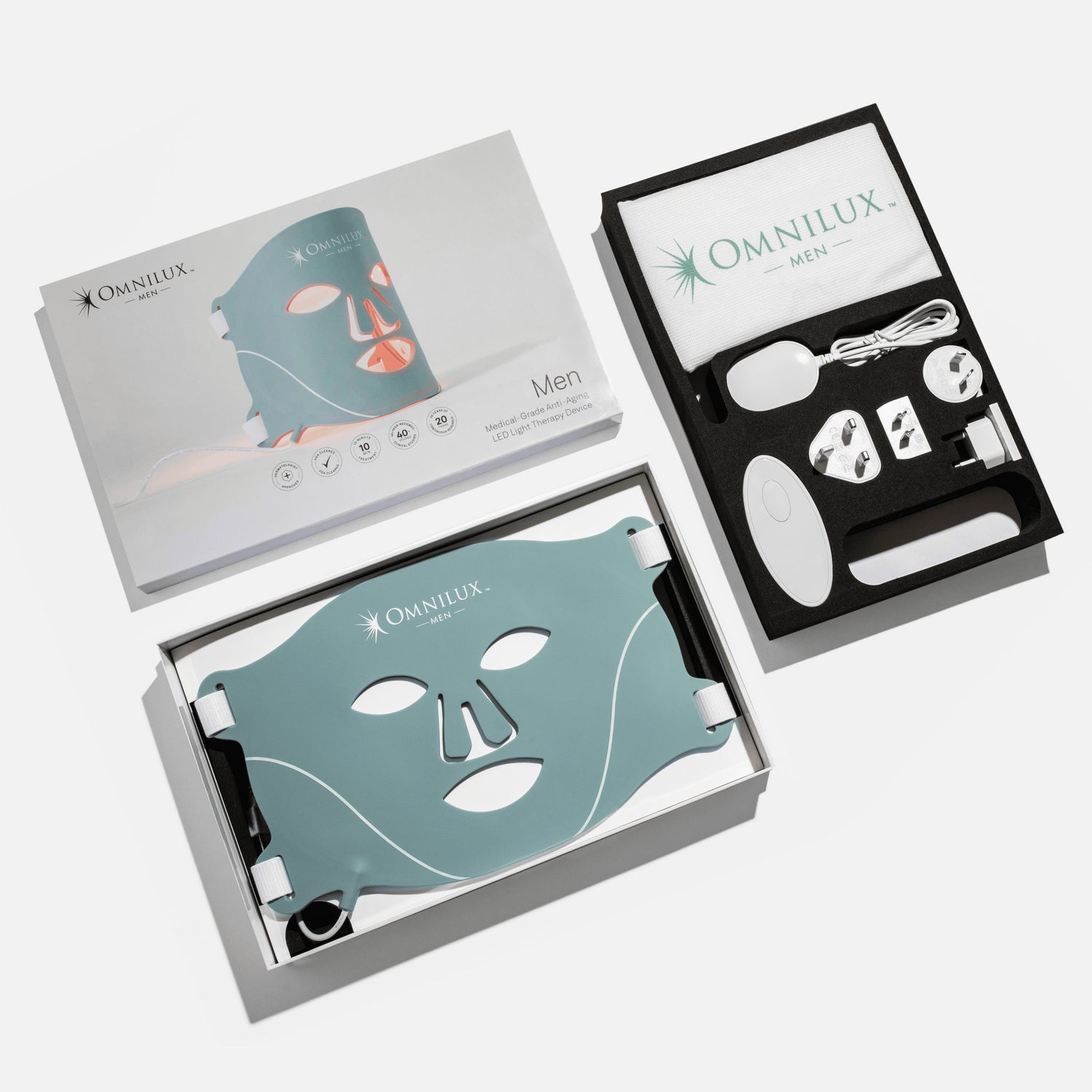 Omnilux Men – FDA-Cleared LED Light Therapy Mask for Men – Le Petit Spa