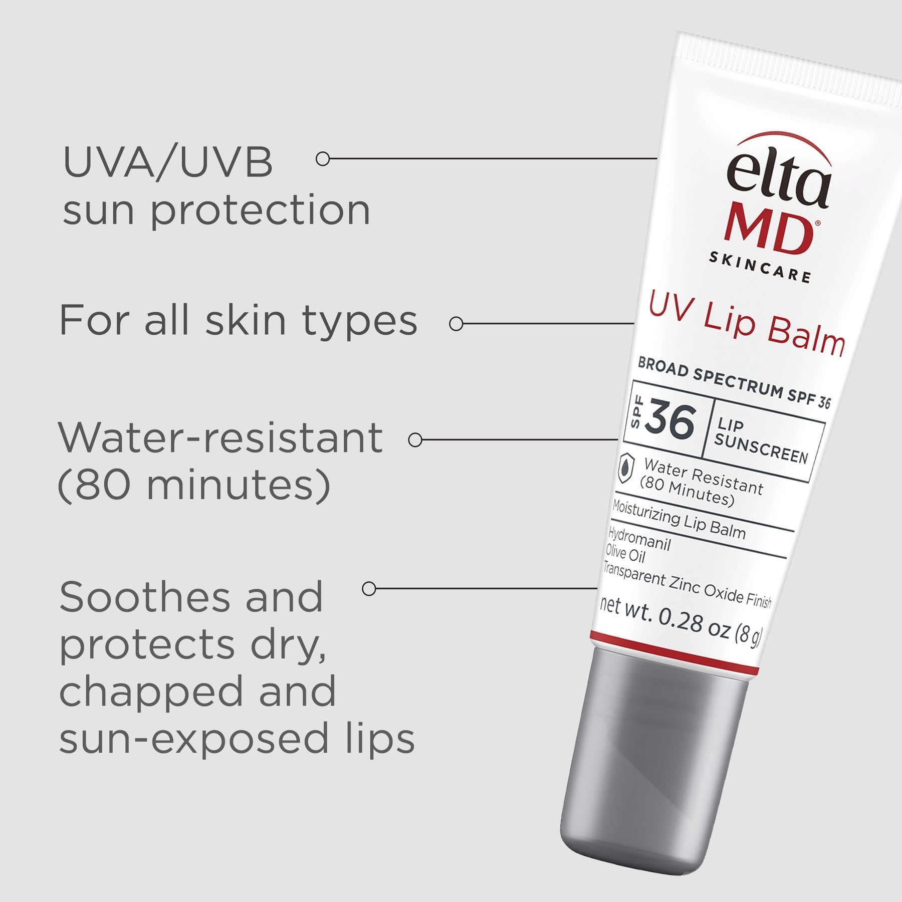 EltaMD UV Lip Balm Broad-Spectrum SPF 36 – Hydrating Sunscreen Lip Protection – Le Petit Spa