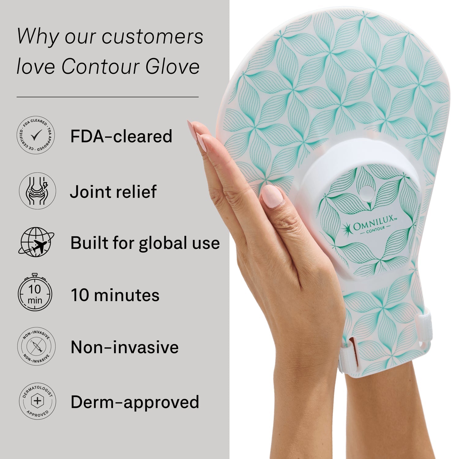 Omnilux Contour Glove – LED Light Therapy Device for Hands – Le Petit Spa
