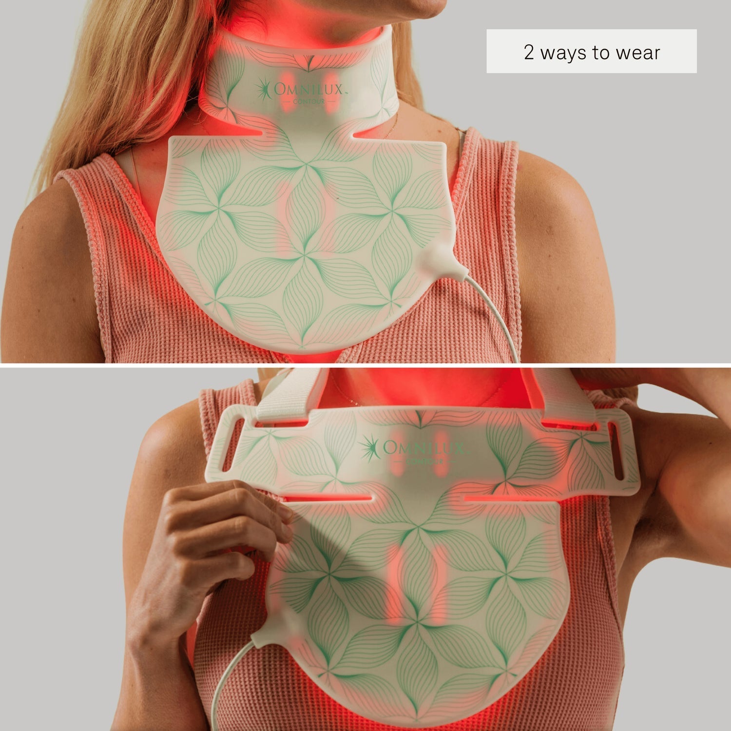 Omnilux Contour Neck & Décolleté – LED Light Therapy Device for Neck and Chest – Le Petit Spa