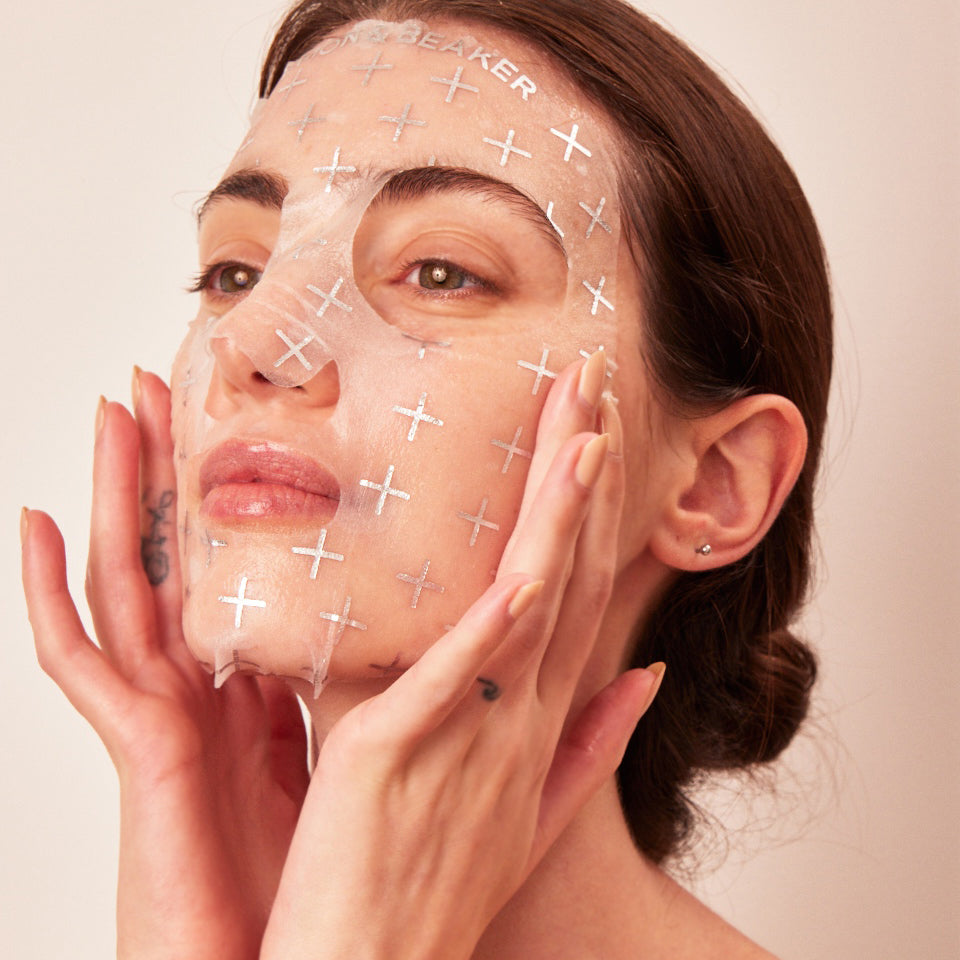 Lemon & Beaker Brightening Face Mask – Clean Brightening Sheet Mask (Single) – Le Petit Spa