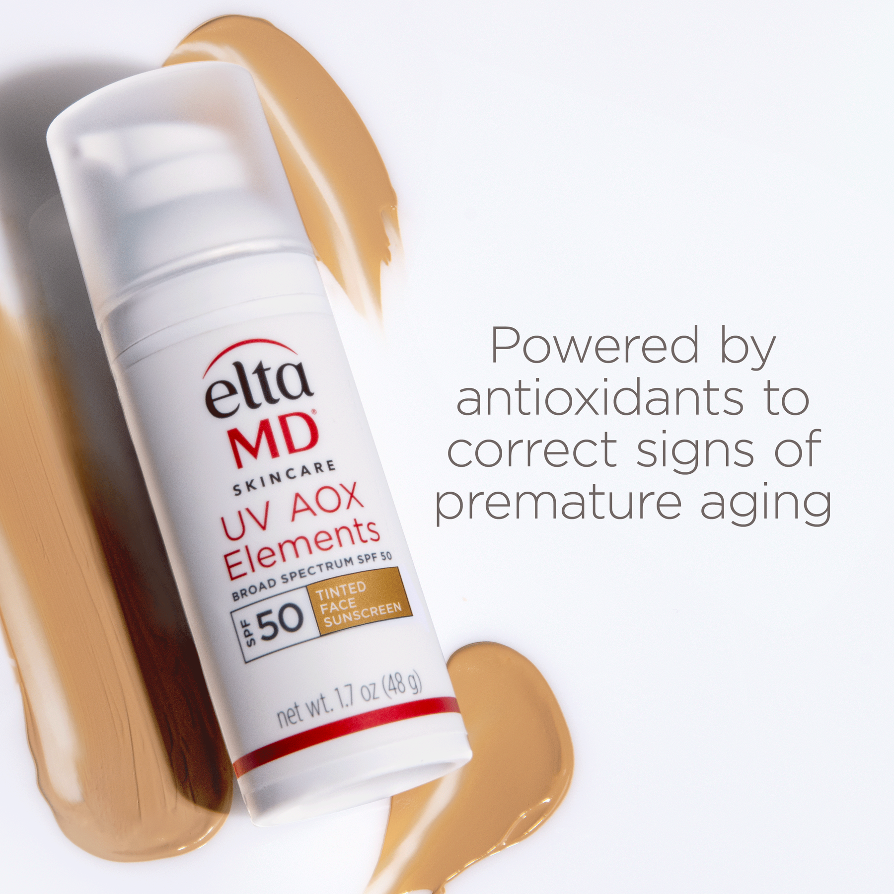 EltaMD UV AOX Elements Broad-Spectrum SPF 50 | Tinted Antioxidant Mineral Sunscreen