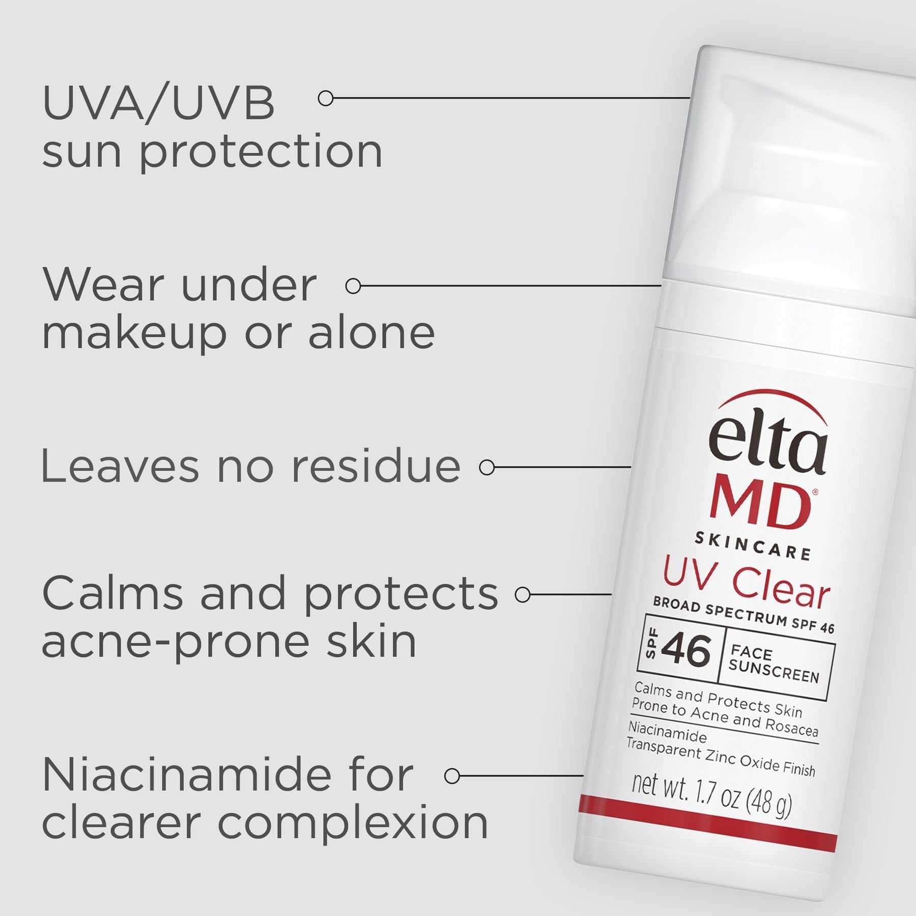 EltaMD UV Clear Broad-Spectrum SPF 46 – Niacinamide Face Sunscreen for Acne & Rosacea – Le Petit Spa