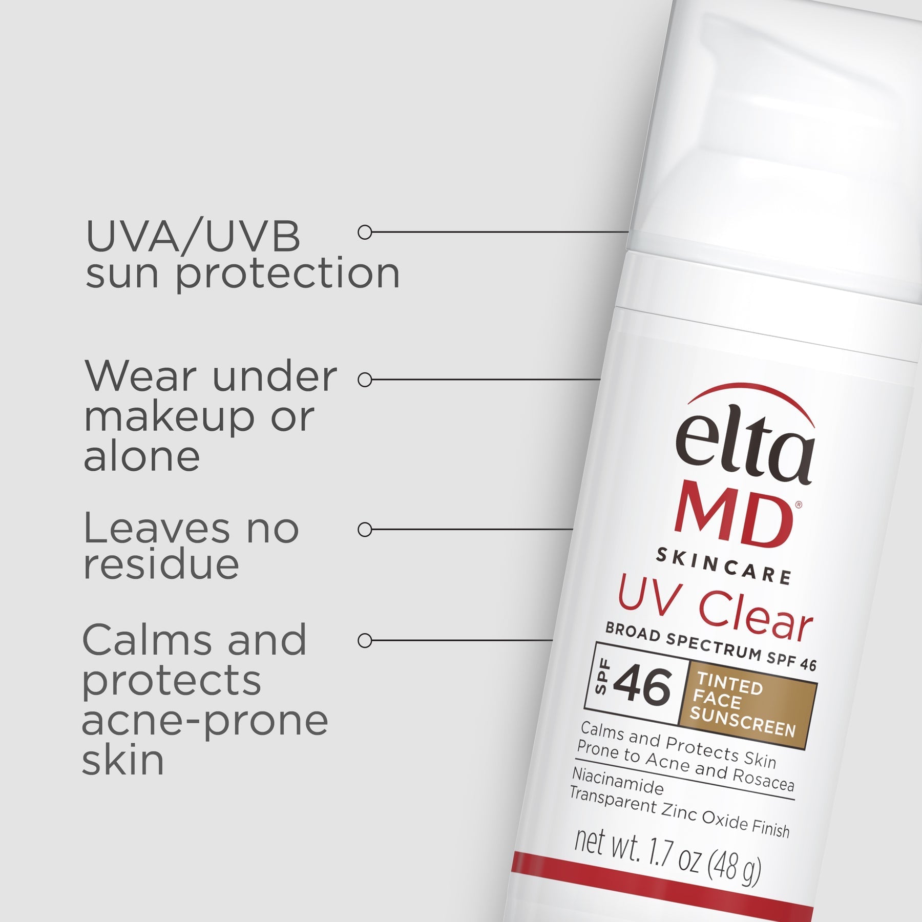EltaMD UV Clear Tinted Broad-Spectrum SPF 46 – Niacinamide Acne-Fighting Tinted SPF – Le Petit Spa