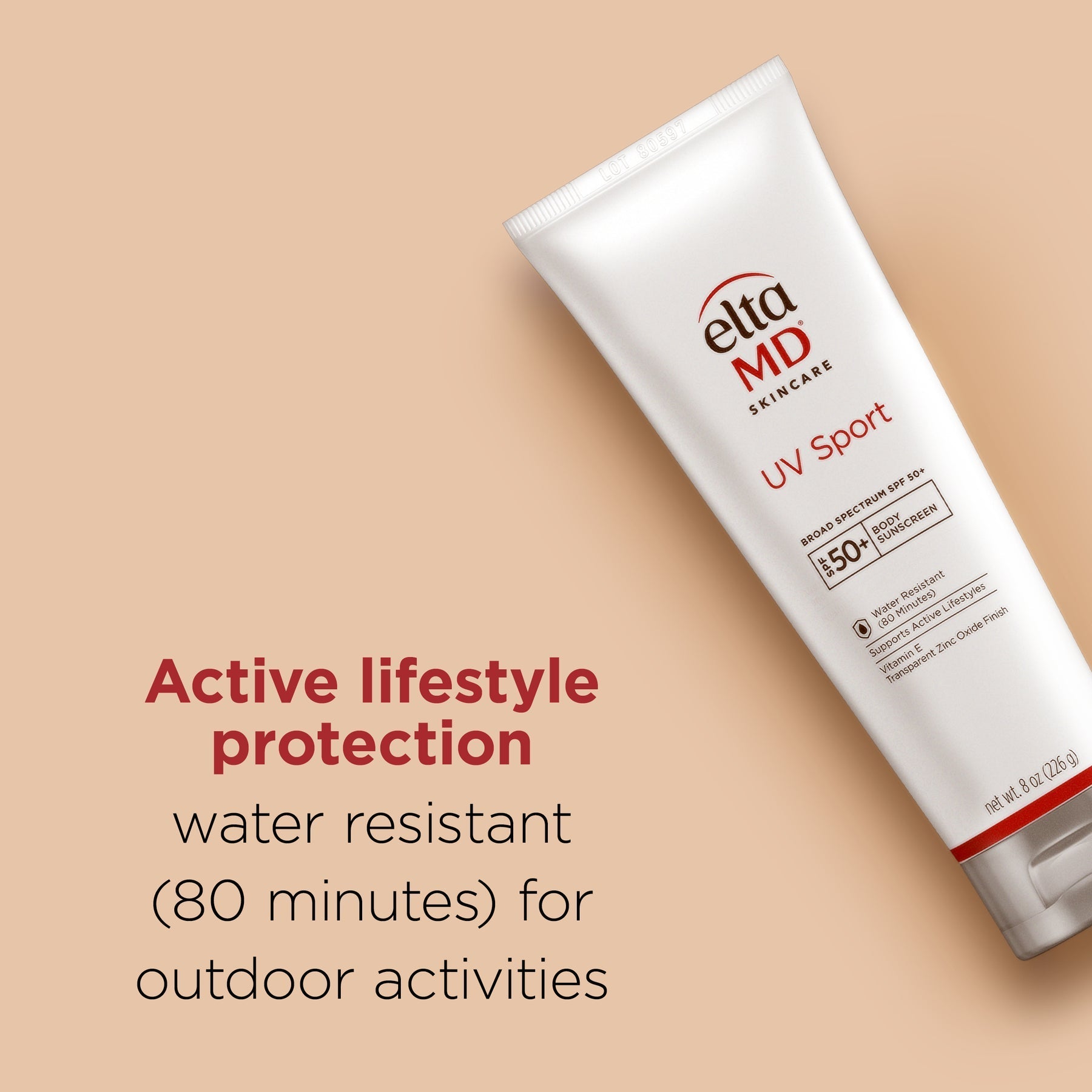 EltaMD UV Sport Broad-Spectrum SPF 50+ | Water-Resistant Athletic Sunscreen