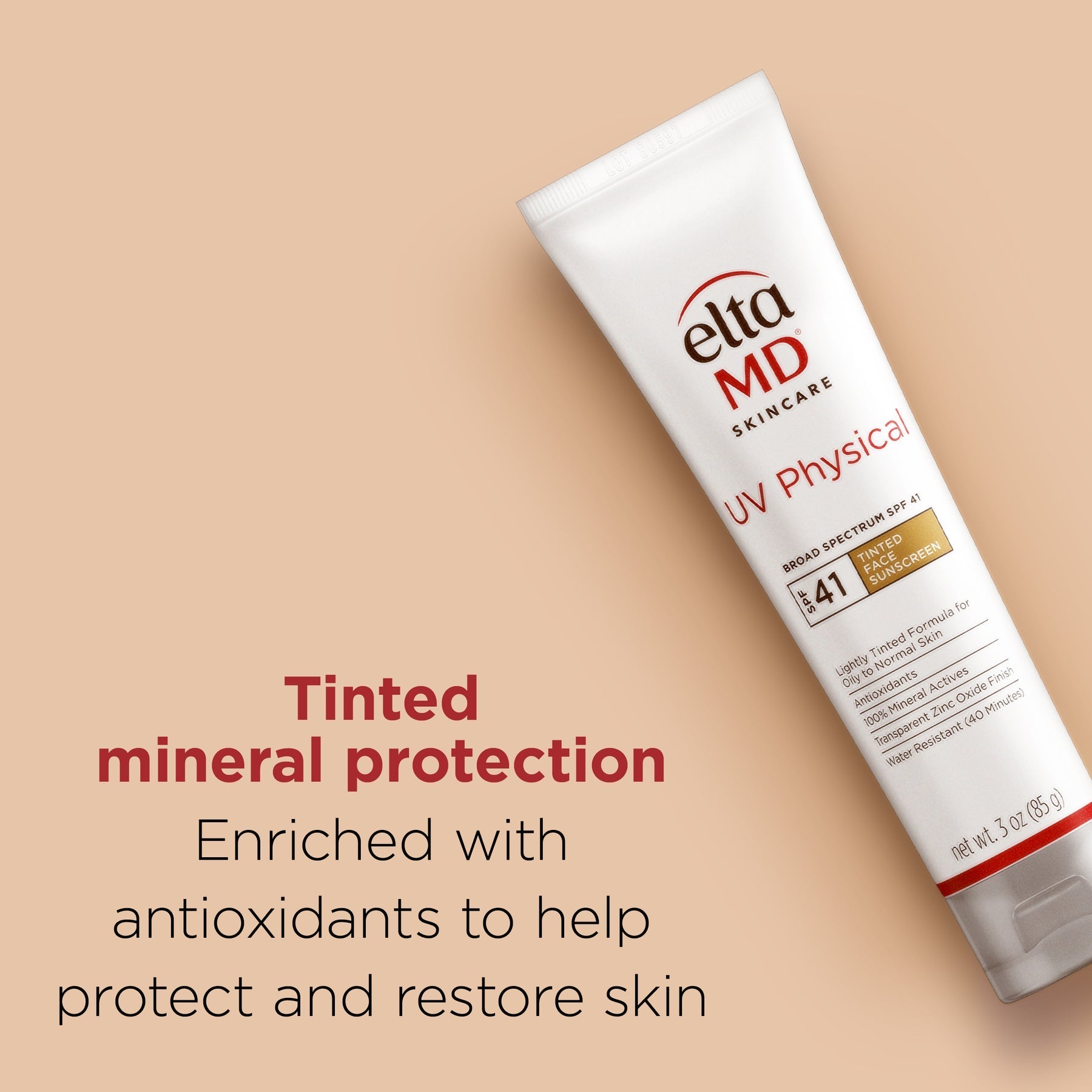 EltaMD UV Physical Broad-Spectrum SPF 41 – Tinted 100% Mineral Sunscreen – Le Petit Spa