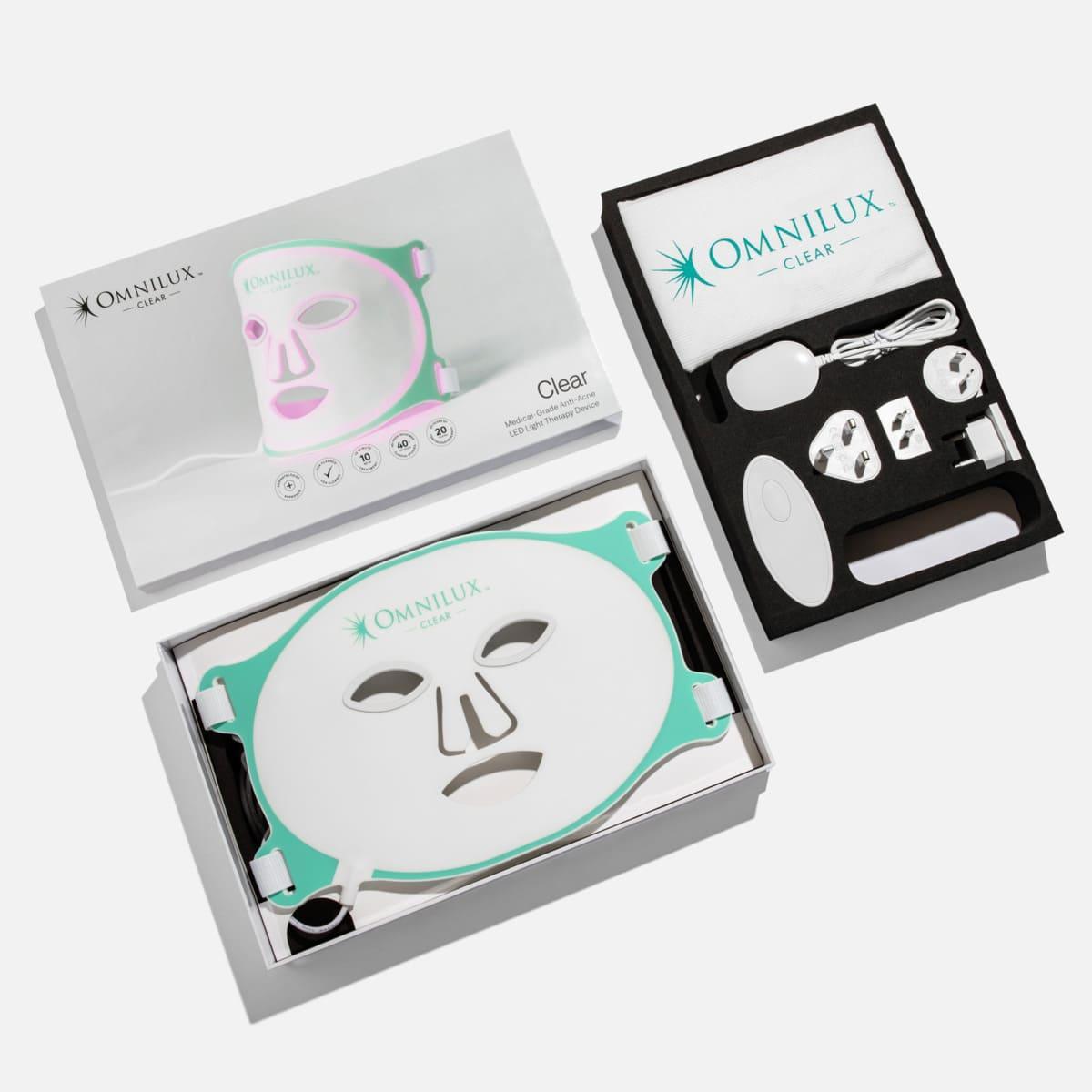 Omnilux Clear – FDA-Cleared Red & Blue Light Therapy Mask for Acne – Le Petit Spa