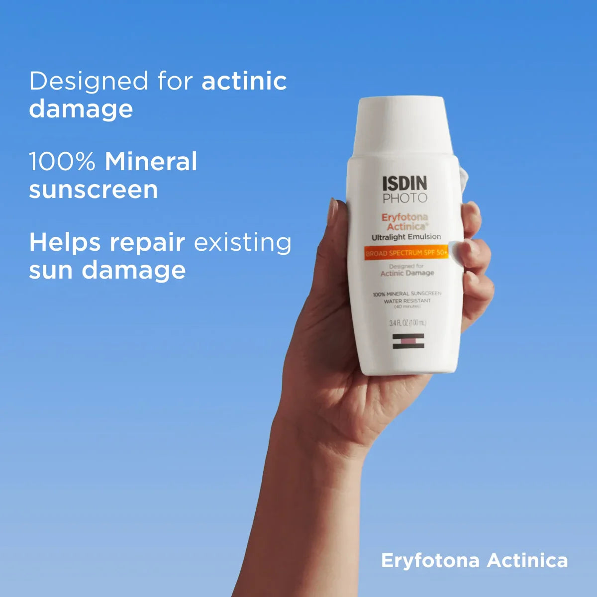ISDIN Eryfotona Actinica Mineral SPF 50+ Sunscreen – Daily Photoprotection (3.4 fl oz) – Le Petit Spa