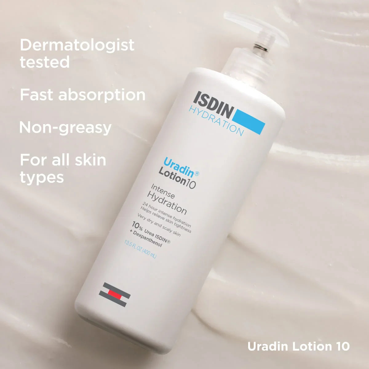 ISDIN Uradin Lotion 10 – Urea-Based Hydrating Body Lotion for Rough and Dry Skin (400 ml) – Le Petit Spa