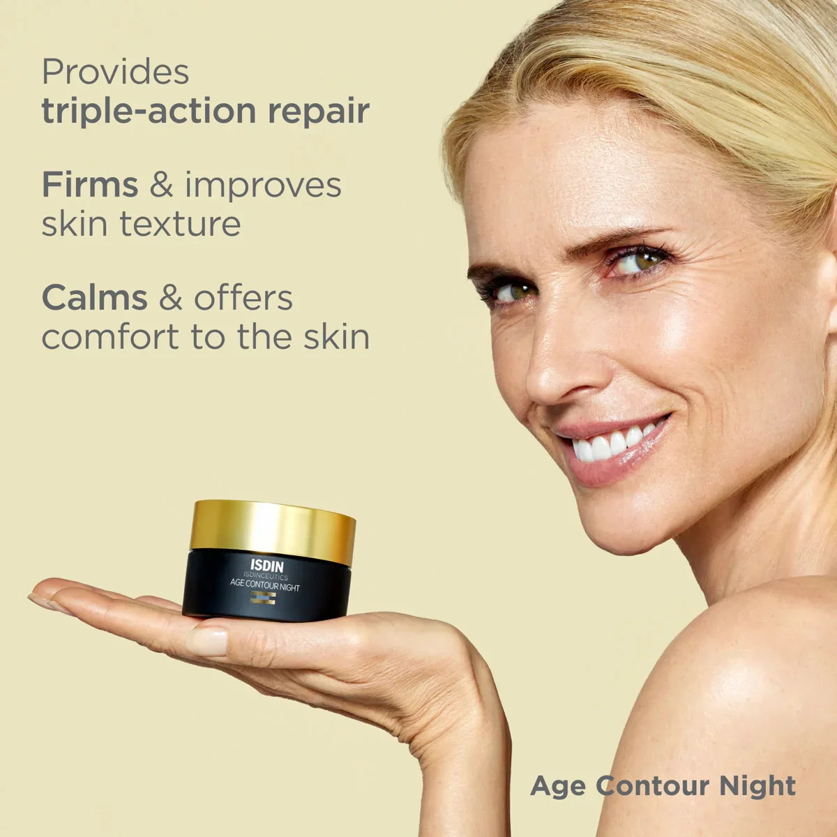 ISDIN Age Contour Night – Overnight Anti-Aging Neck and Décolleté Cream (75 ml) – Le Petit Spa