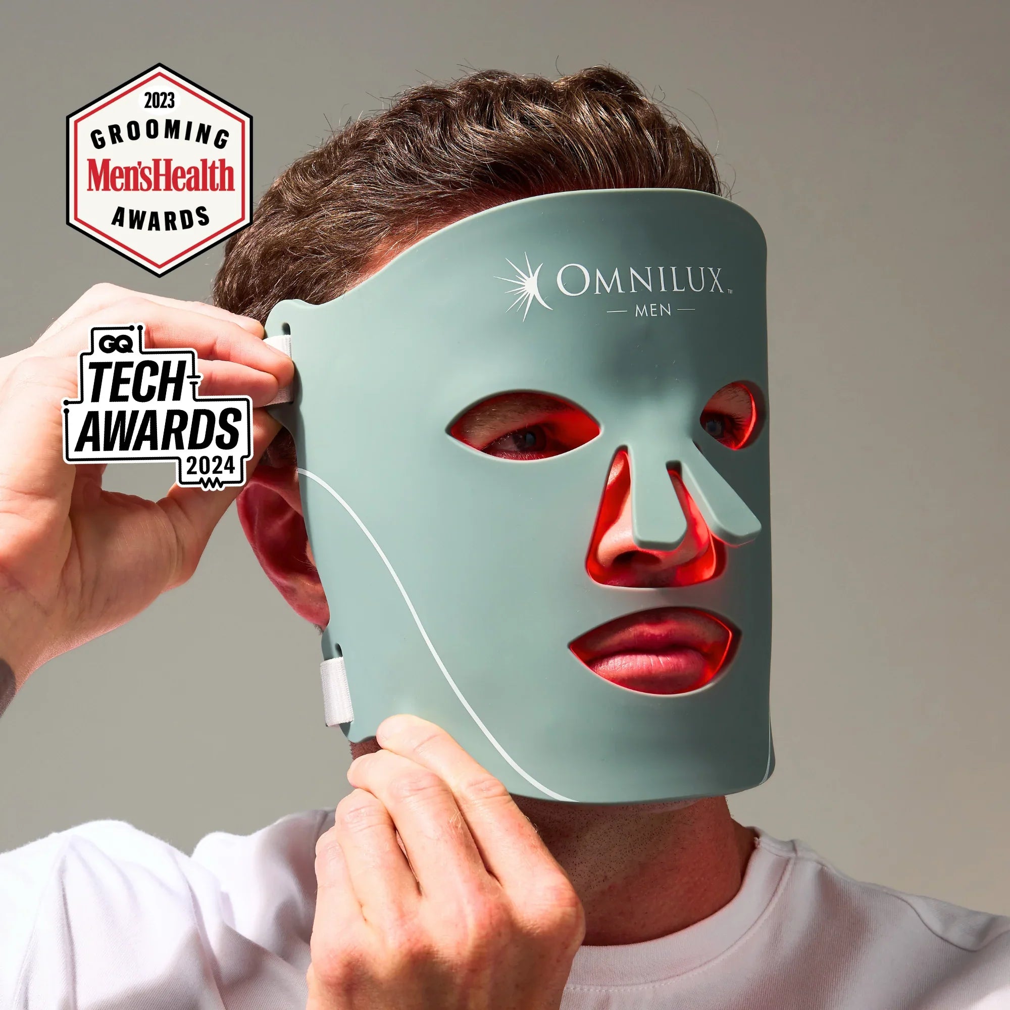Omnilux Men – FDA-Cleared LED Light Therapy Mask for Men – Le Petit Spa