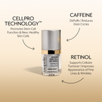 Biopelle Tensage Stem Cell Eye Cream key ingredients: CellPro Technology, caffeine and retinol, view 2